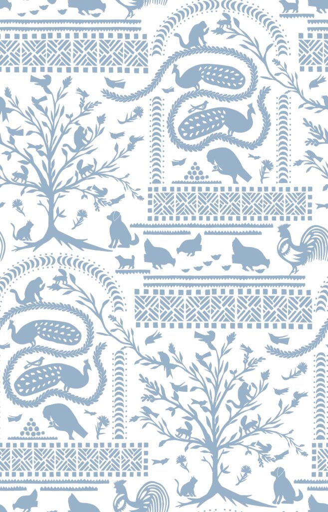 American Fantasy Wallpaper - Light Blue