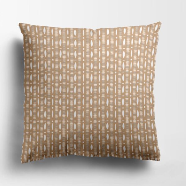 Cutwork Stripe Pillow-latte resist square