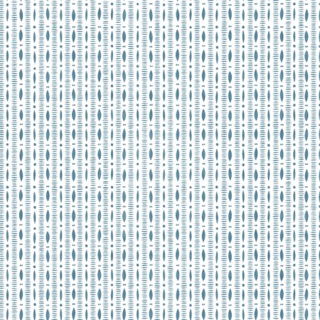 Cutwork Stripe Petite Textile - Buckland Blue