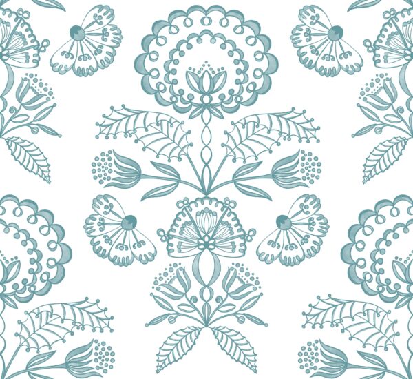 Floral Gifts Wallpaper - Teal