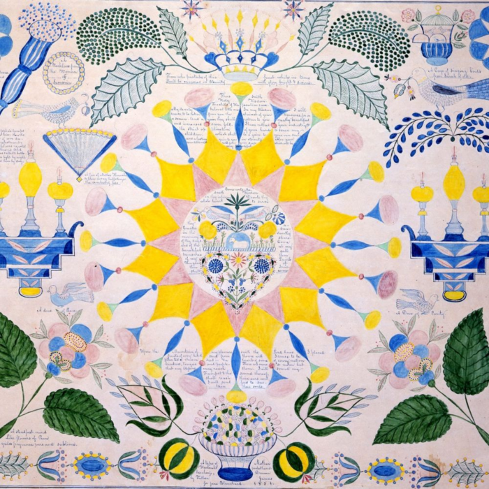 Polly Jane Reed watercolor mother Hannah's pocket handkerchief