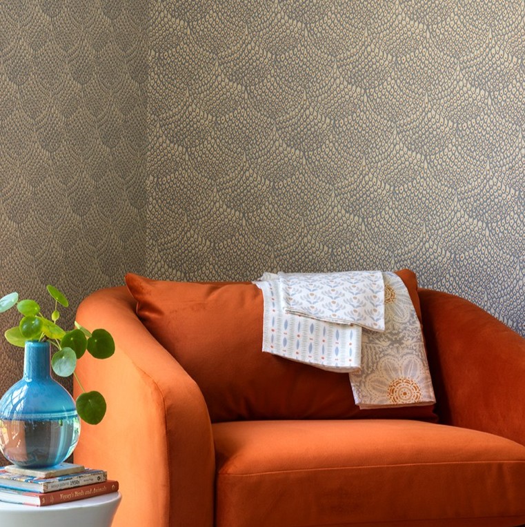 chair with tail feathers wallpaper